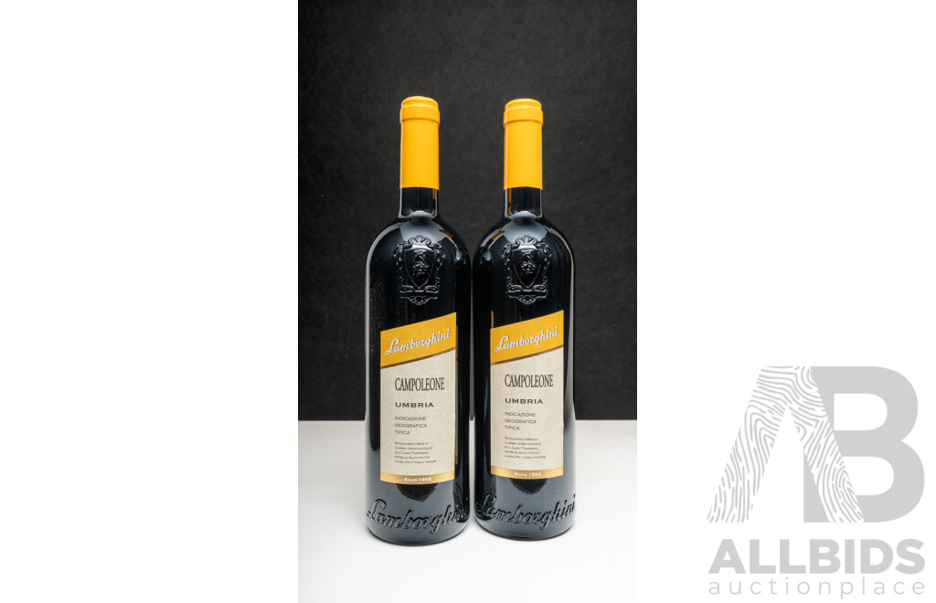 Lamborghini Campoleone Sangiovese Merlot 750ml - Lot of 2 Bottles - Total RRP $298