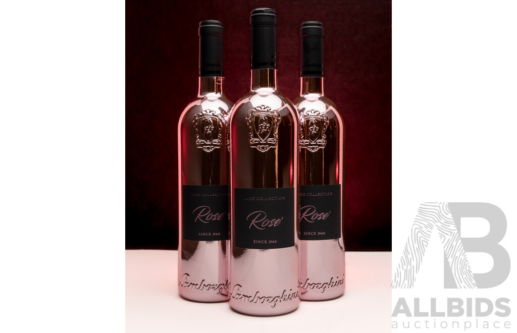 Lamborghini Luxe Rose Merlot 2022 750ml - Lot of 3 Bottles - Total RRP $597