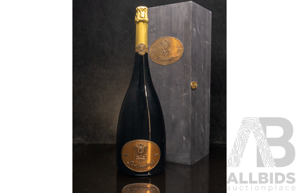 Jeroboam Lamborghini The Legend Metodo Classico Vintage Organic Sparkling Pinot Noir - 3L Bottle in Wooden Box - RRP $1,500