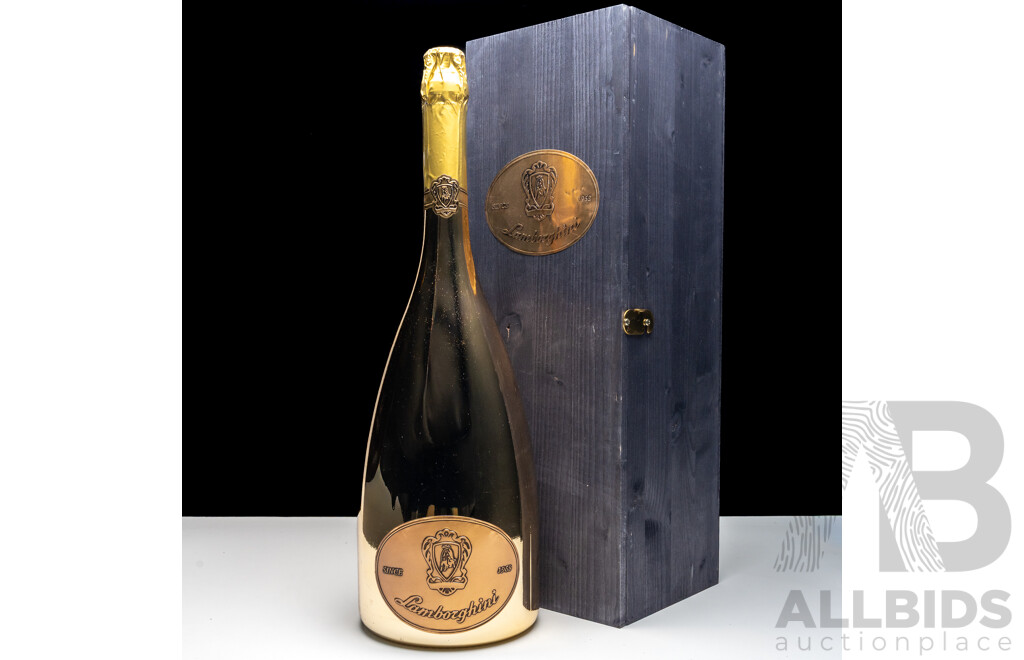 Jeroboam Lamborghini Gold Brut Pinot Noir Chardonnay NV - 3L Bottle in Wooden Box - RRP $1,085