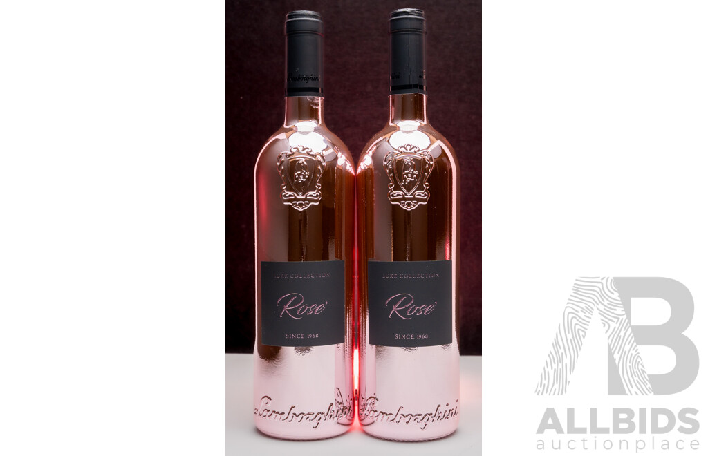 Lamborghini Luxe Rose Merlot 2022 750ml - Lot of 2 Bottles - Total RRP $398