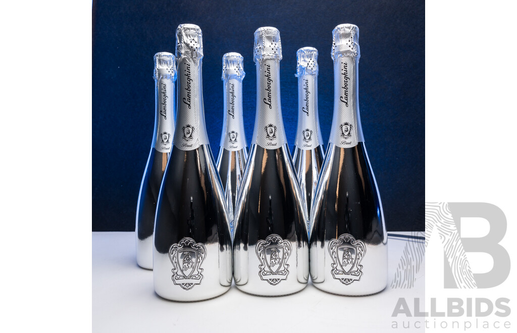 Lamborghini Platinum Brut Pinot Noir Chardonnay NV 750ml - Case of 6 Bottles - Total RRP $1134