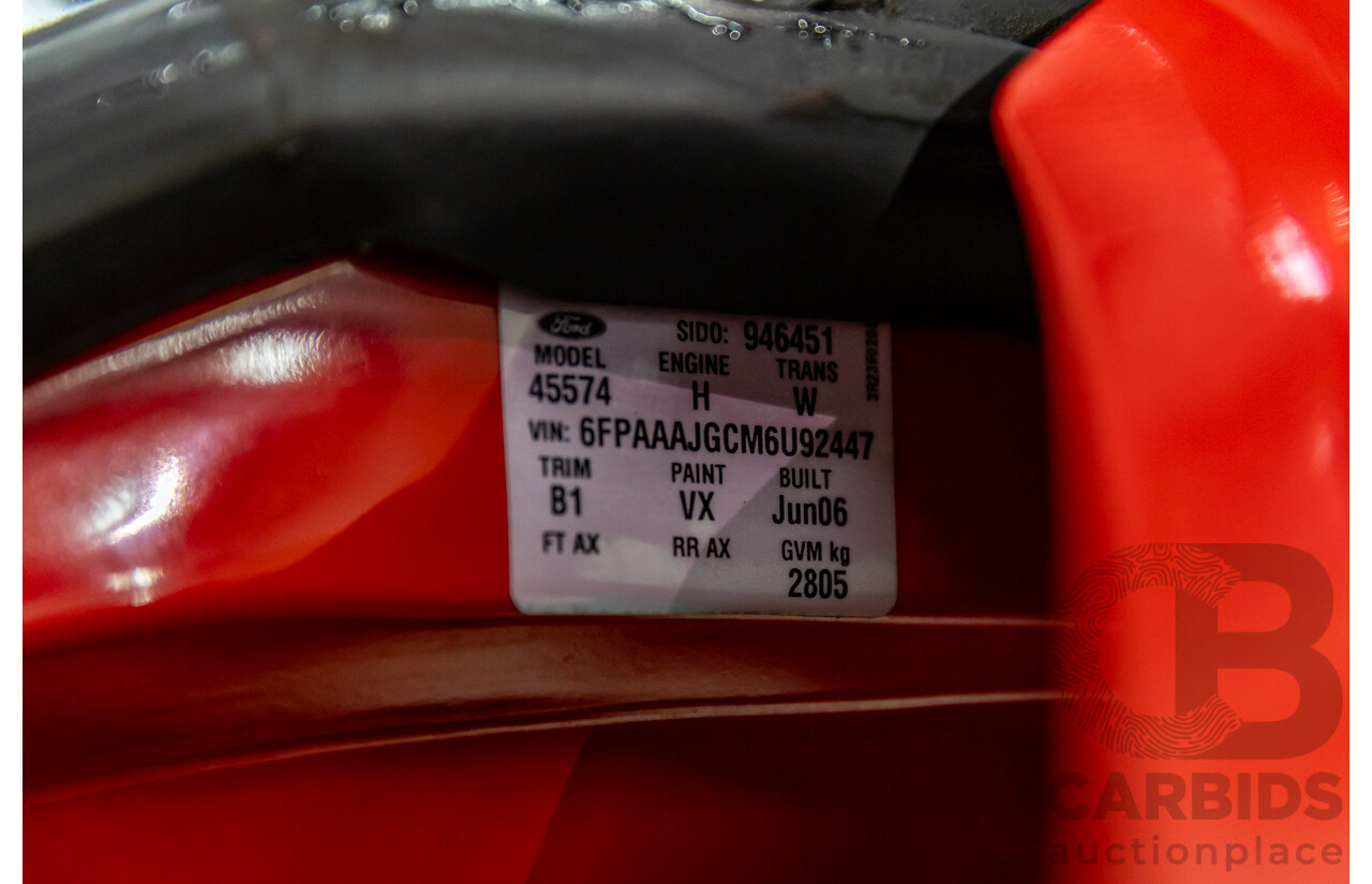 6/2006 Ford Falcon XLS BF Utility Super Cab Vixen Red 4.0L