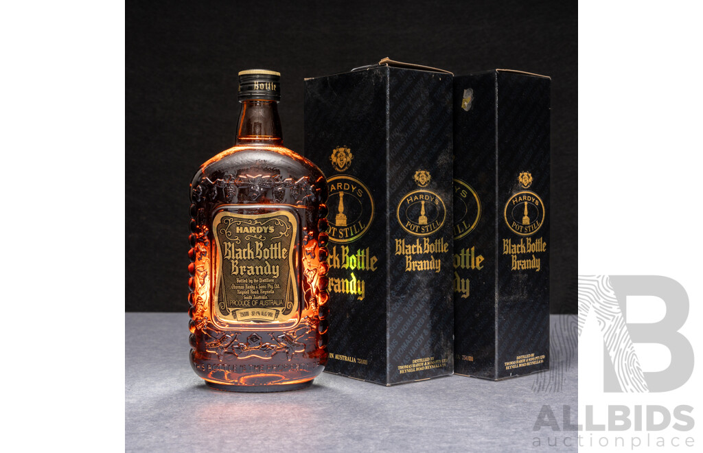 Hardys Black Bottle Brandy in Presentation Box X 2