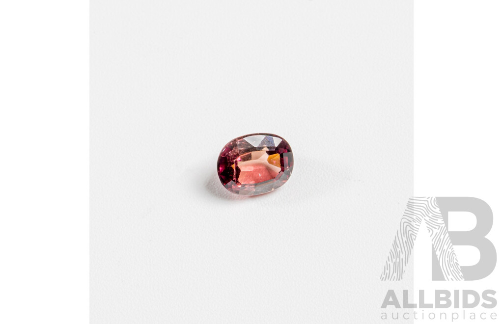Tourmaline Rubellite Single Oval Cut Gemstone, 1.35ct