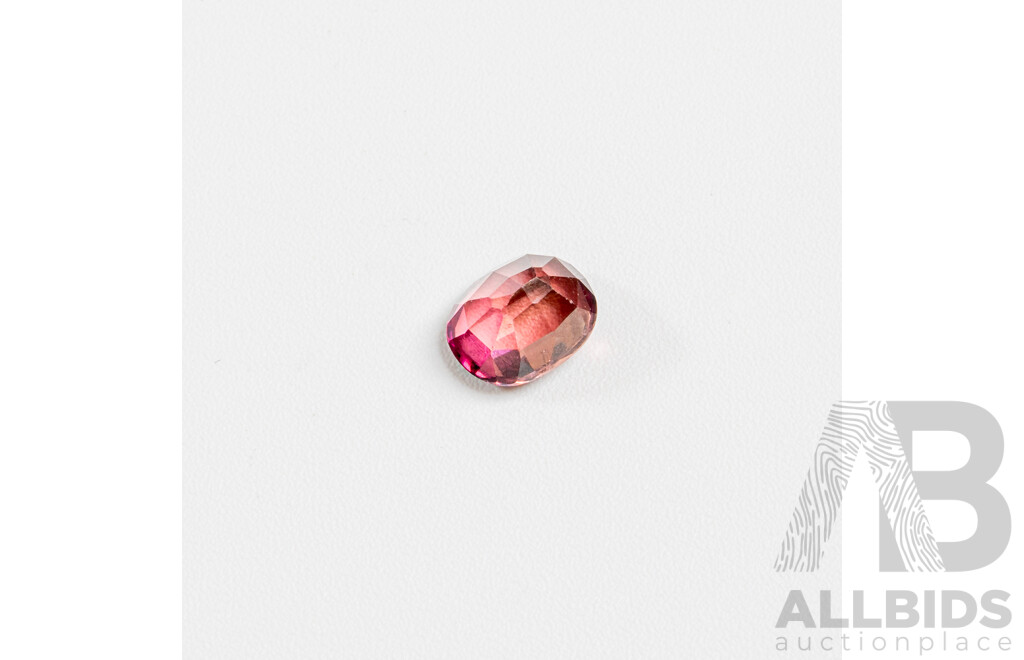 Tourmaline Rubellite Single Oval Cut Gemstone, 1.35ct