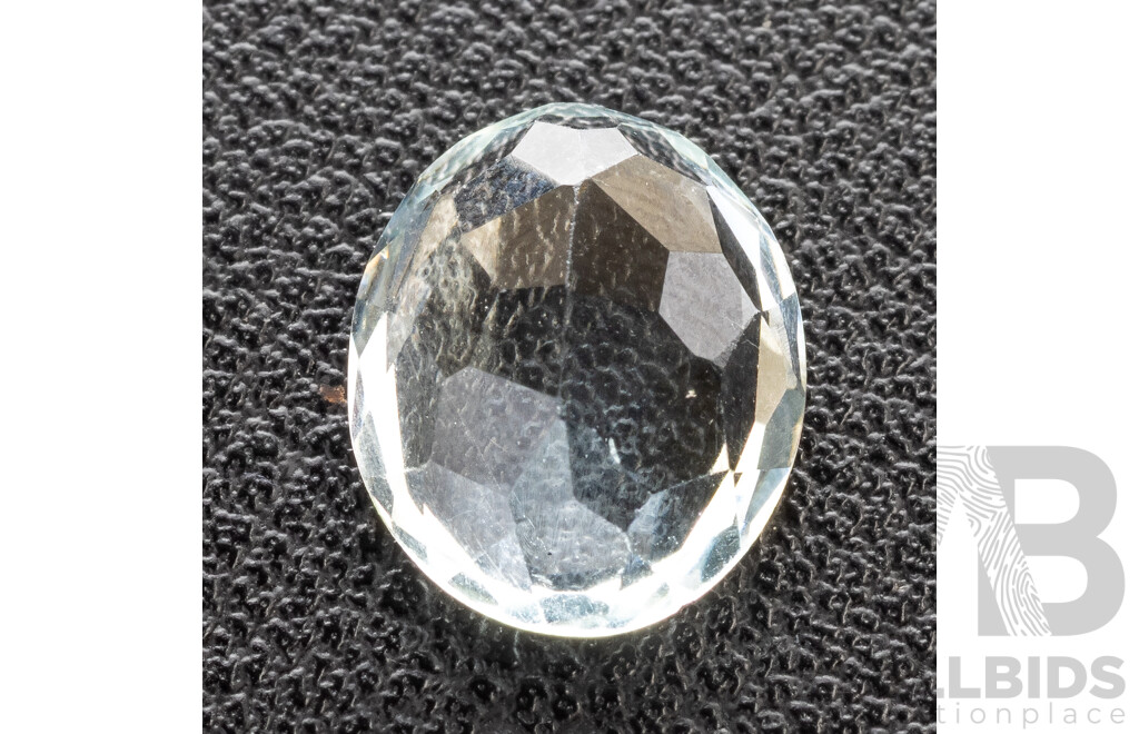 Aquamarine, Palest Blue Natural Oval Cut Gemstone, 4.65ct
