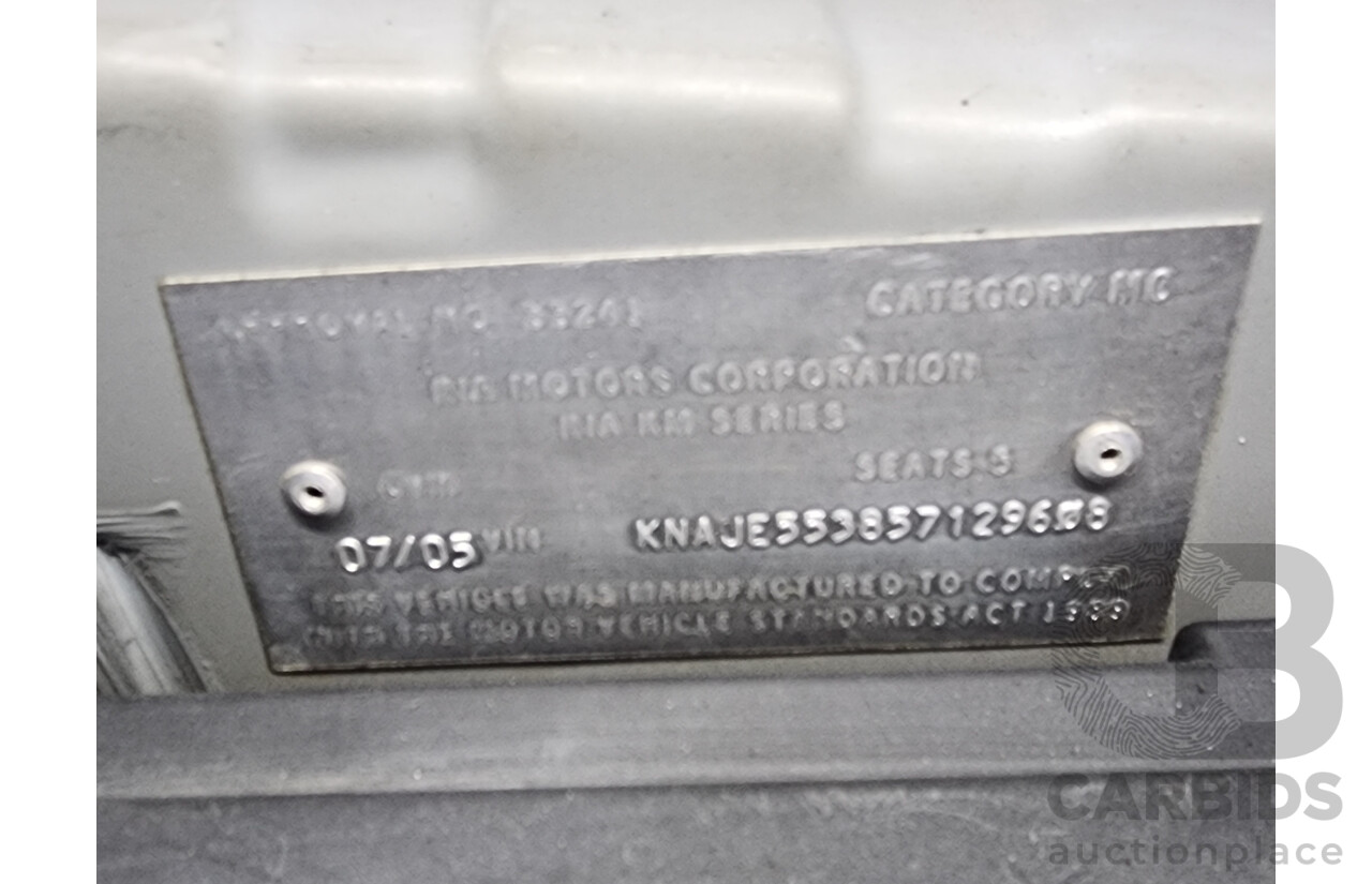 7/2005 Kia Sportage (4x4) KM 4d Wagon Silver 2.7L