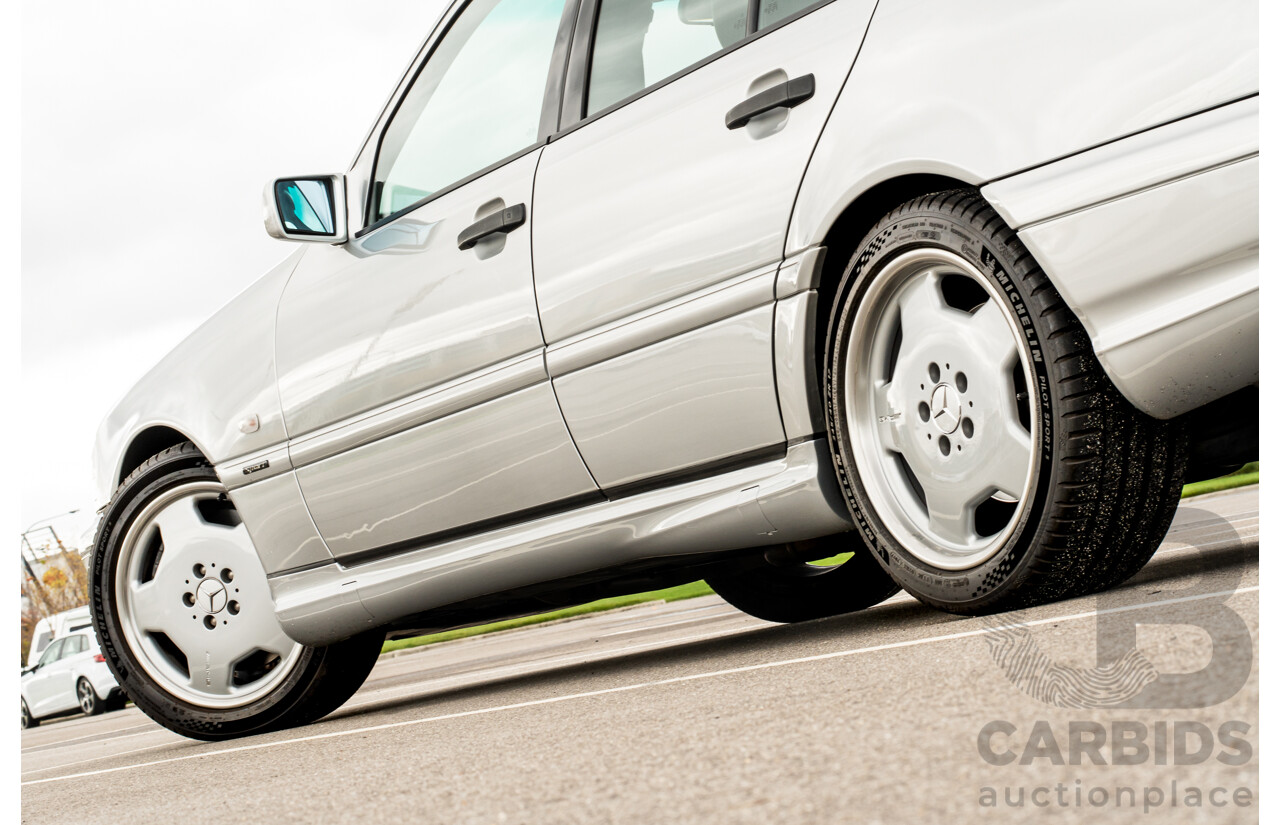7/1998 Mercedes Benz C43 AMG W202 4d Saloon Zircon Silver Metallic V8 4.3L