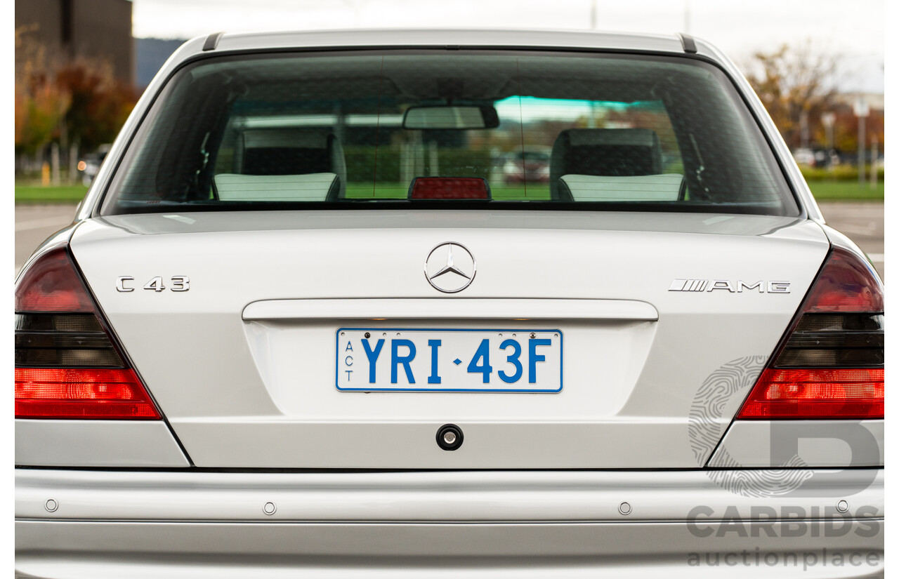 7/1998 Mercedes Benz C43 AMG W202 4d Saloon Zircon Silver Metallic V8 4.3L