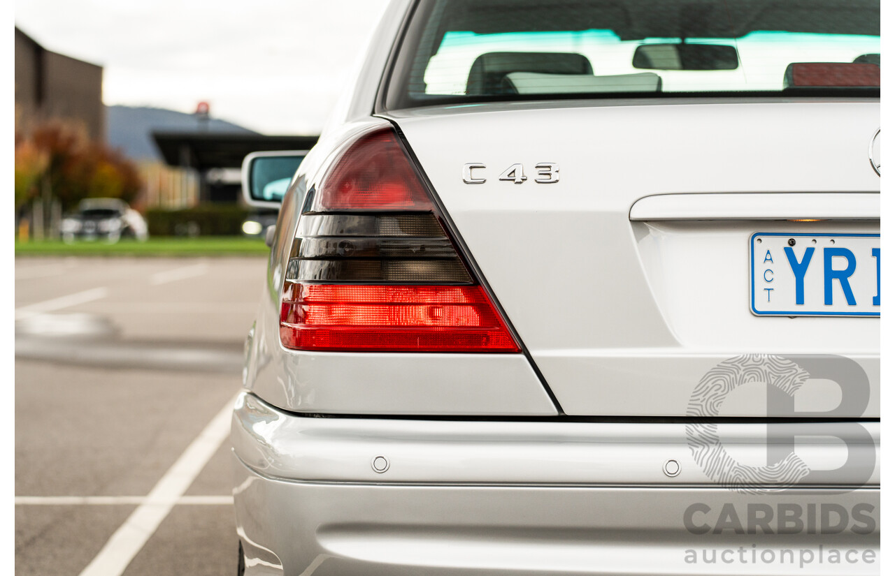 7/1998 Mercedes Benz C43 AMG W202 4d Saloon Zircon Silver Metallic V8 4.3L