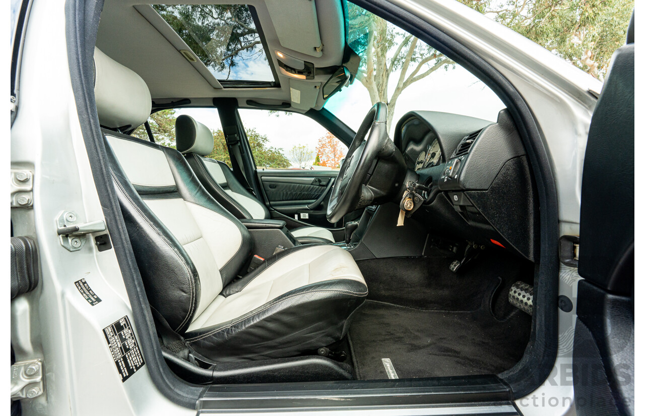 7/1998 Mercedes Benz C43 AMG W202 4d Saloon Zircon Silver Metallic V8 4.3L