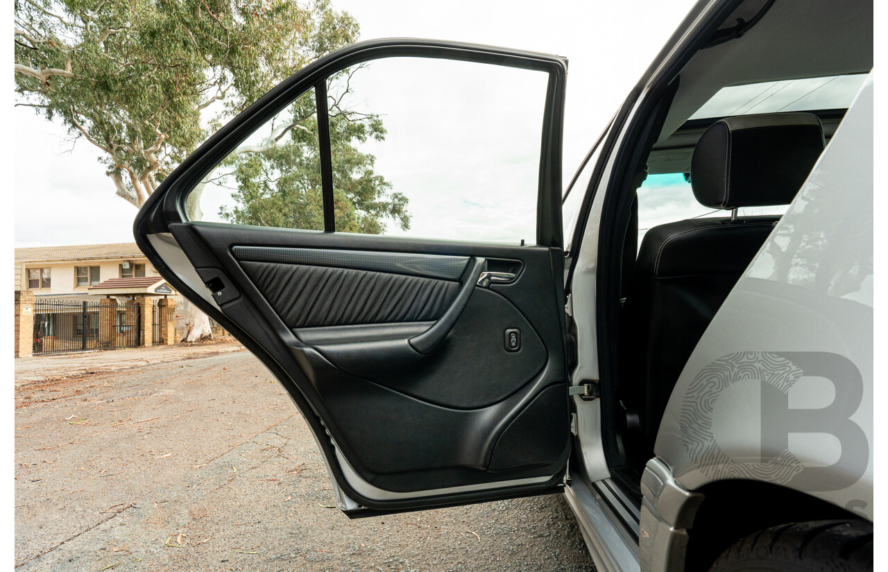 7/1998 Mercedes Benz C43 AMG W202 4d Saloon Zircon Silver Metallic V8 4.3L