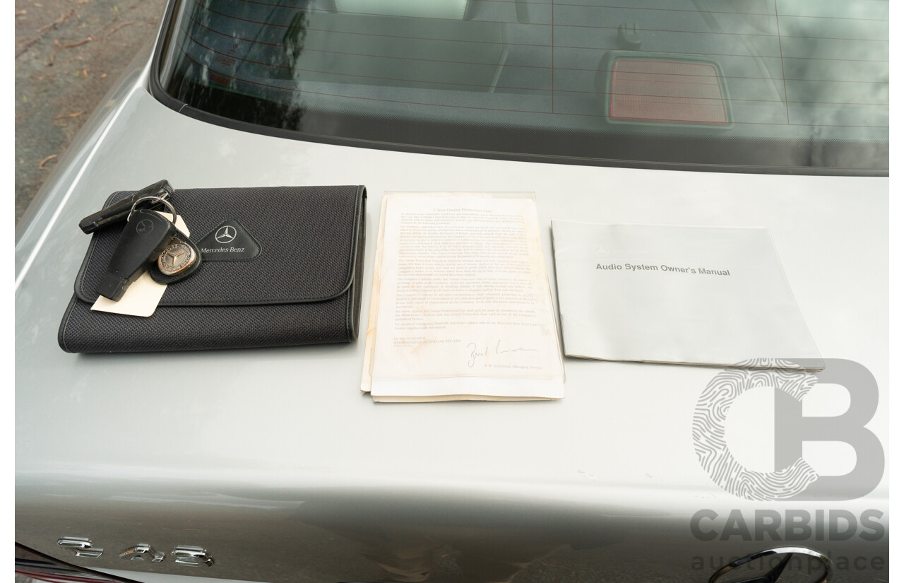 7/1998 Mercedes Benz C43 AMG W202 4d Saloon Zircon Silver Metallic V8 4.3L