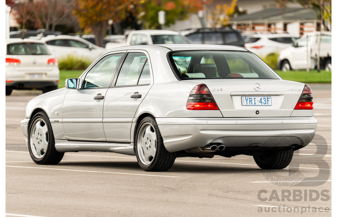 7/1998 Mercedes Benz C43 AMG W202 4d Saloon Zircon Silver Metallic V8 4.3L