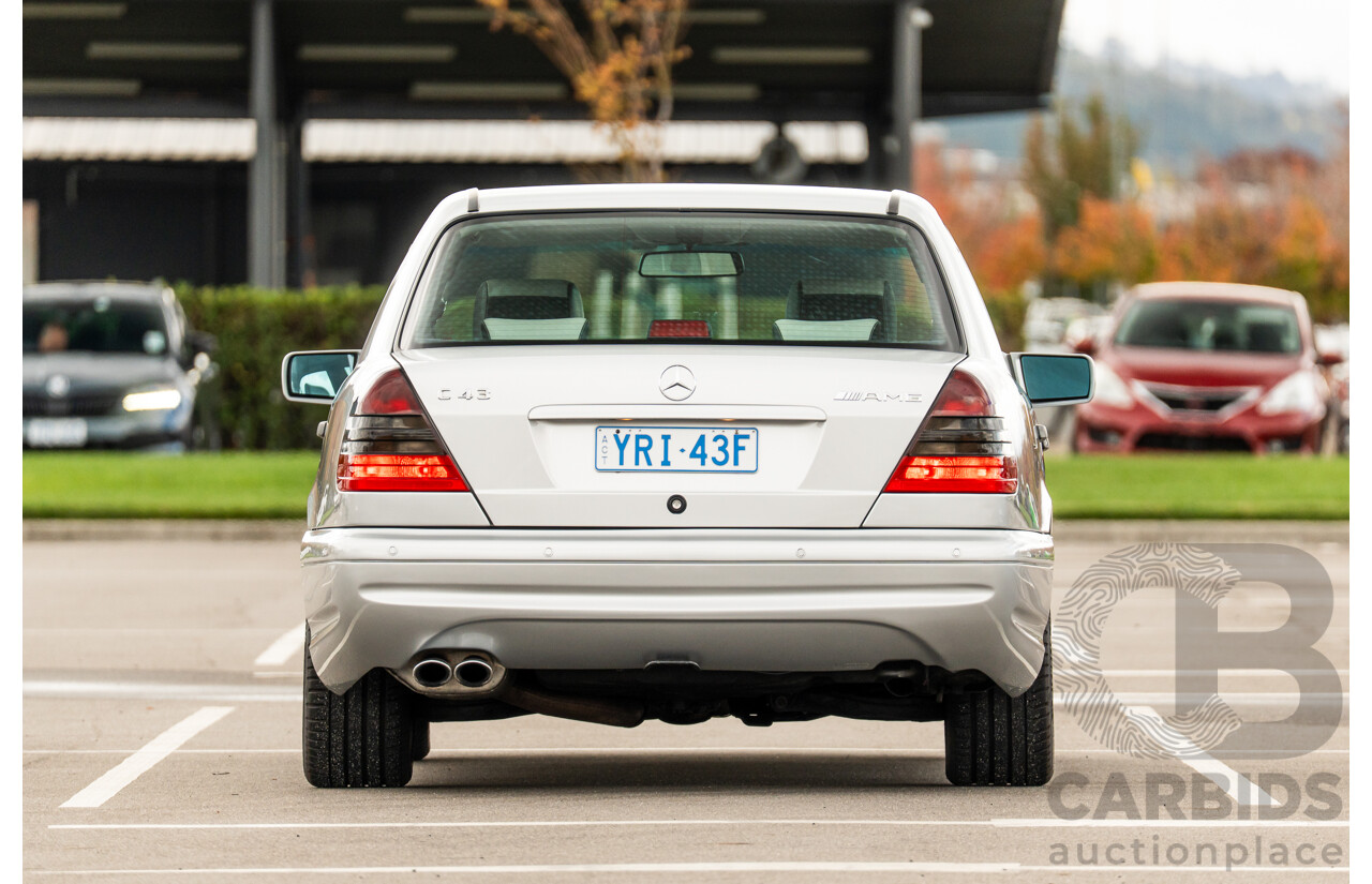 7/1998 Mercedes Benz C43 AMG W202 4d Saloon Zircon Silver Metallic V8 4.3L