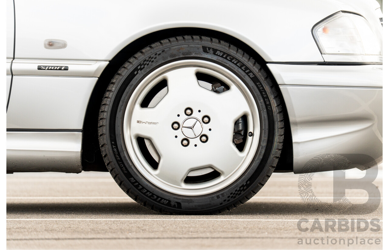 7/1998 Mercedes Benz C43 AMG W202 4d Saloon Zircon Silver Metallic V8 4.3L