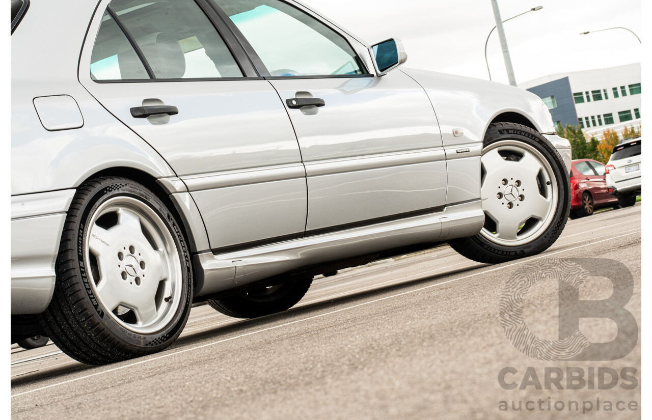 7/1998 Mercedes Benz C43 AMG W202 4d Saloon Zircon Silver Metallic V8 4.3L