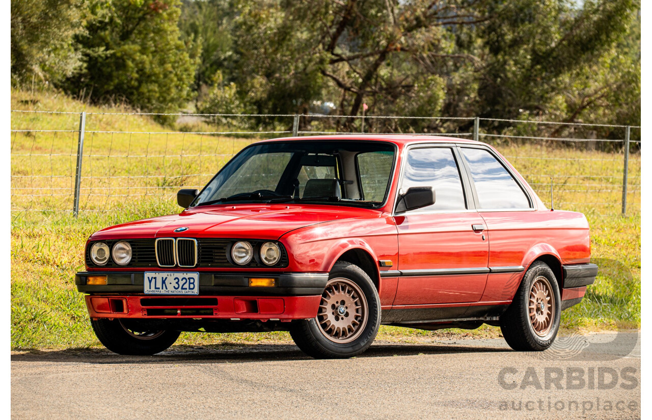 9/1988 BMW 320i E30 2d Coupe Zinoberrot (Vermillion) Red 2.0L