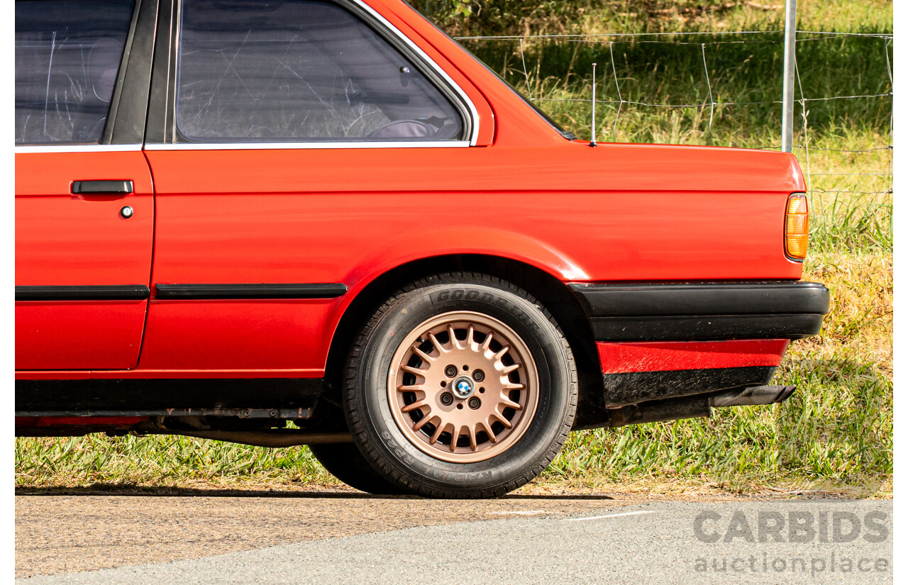 9/1988 BMW 320i E30 2d Coupe Zinoberrot (Vermillion) Red 2.0L
