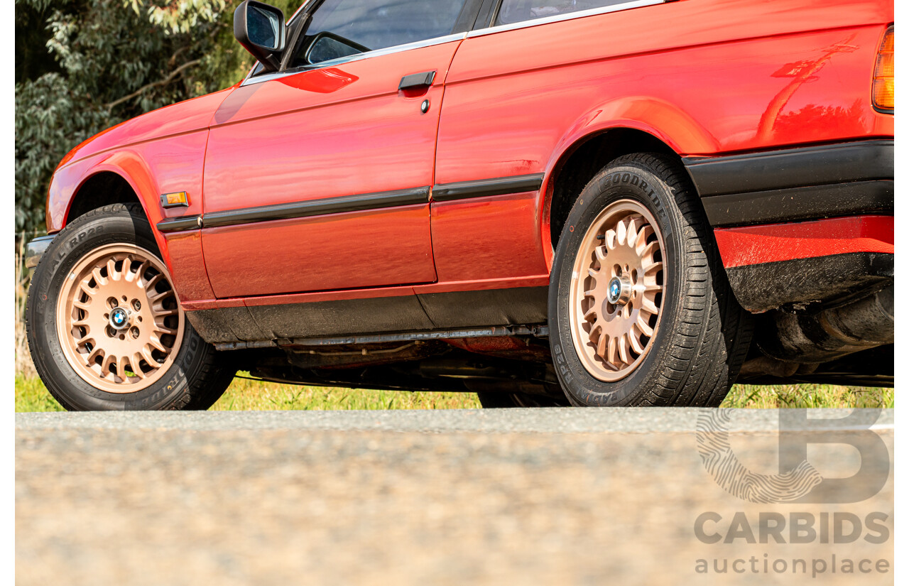 9/1988 BMW 320i E30 2d Coupe Zinoberrot (Vermillion) Red 2.0L