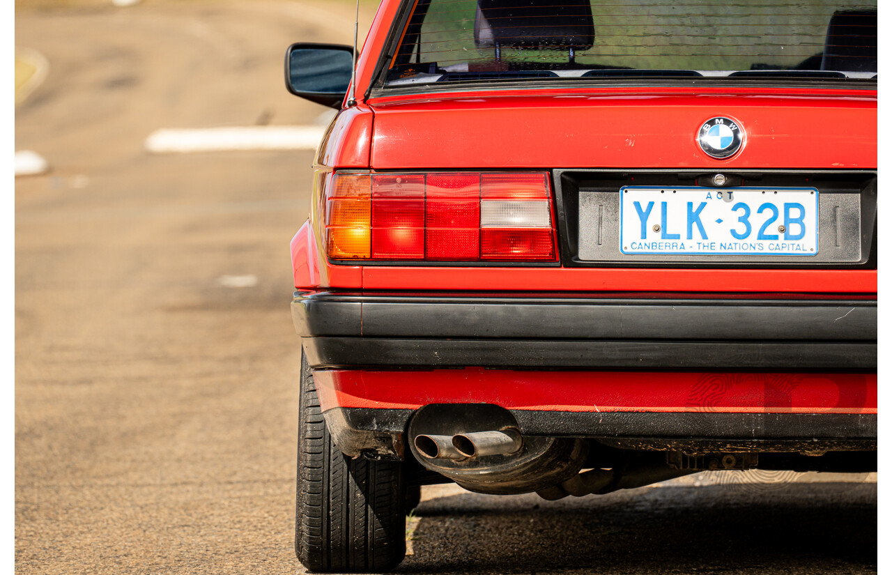 9/1988 BMW 320i E30 2d Coupe Zinoberrot (Vermillion) Red 2.0L
