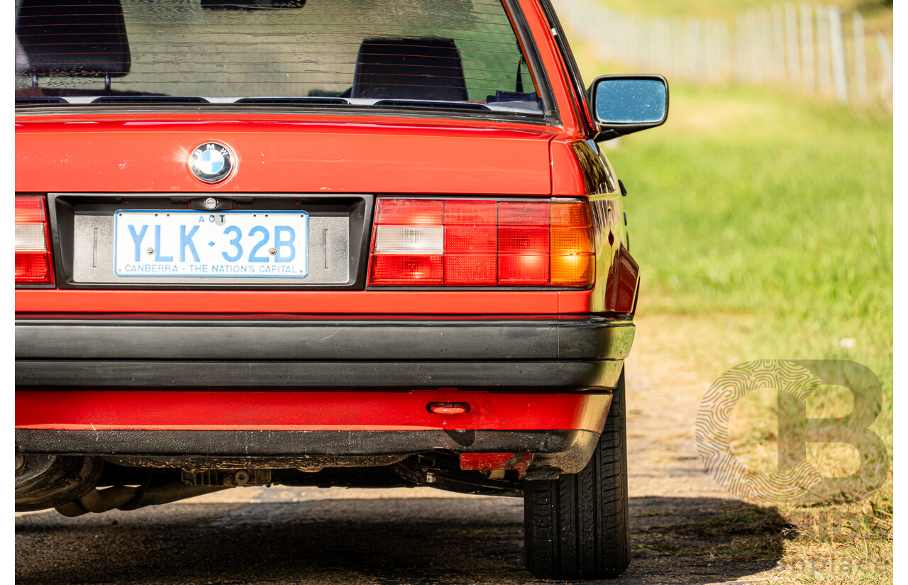 9/1988 BMW 320i E30 2d Coupe Zinoberrot (Vermillion) Red 2.0L