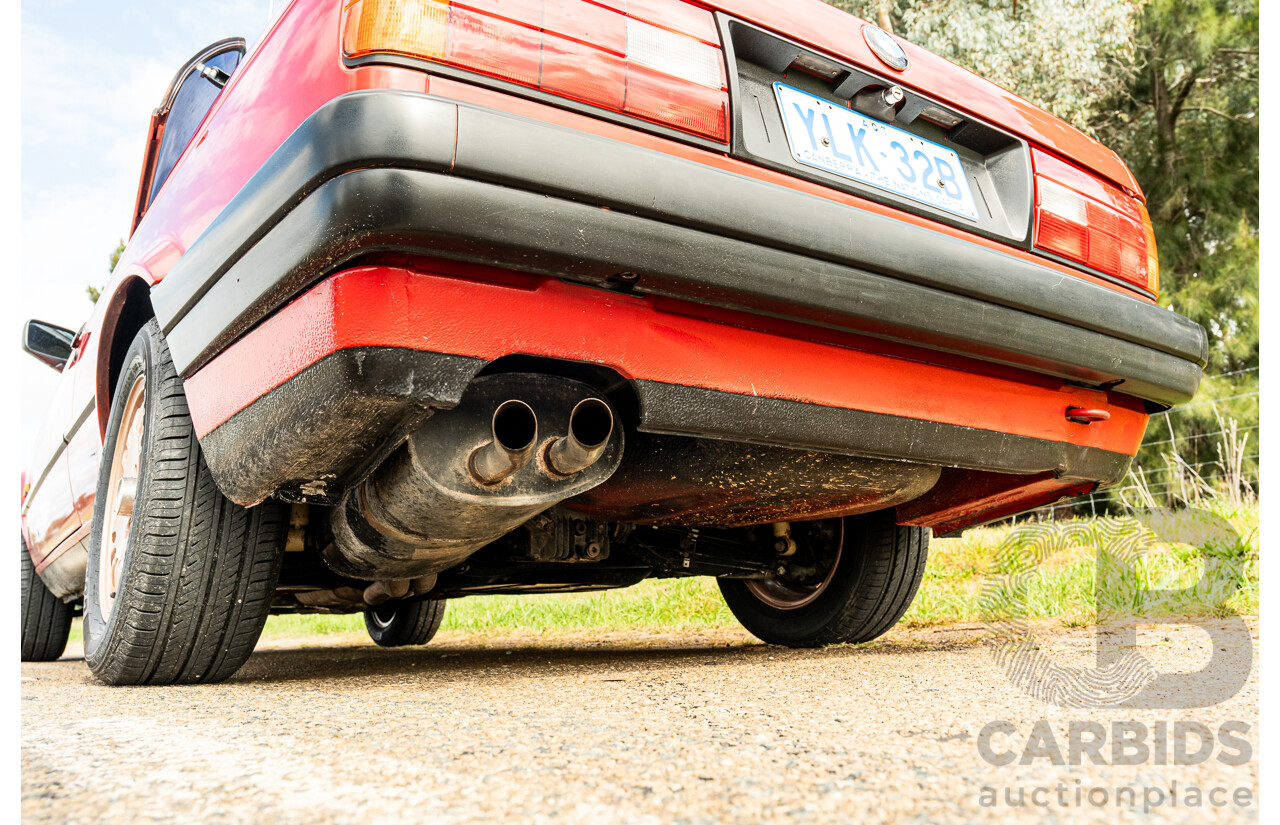 9/1988 BMW 320i E30 2d Coupe Zinoberrot (Vermillion) Red 2.0L