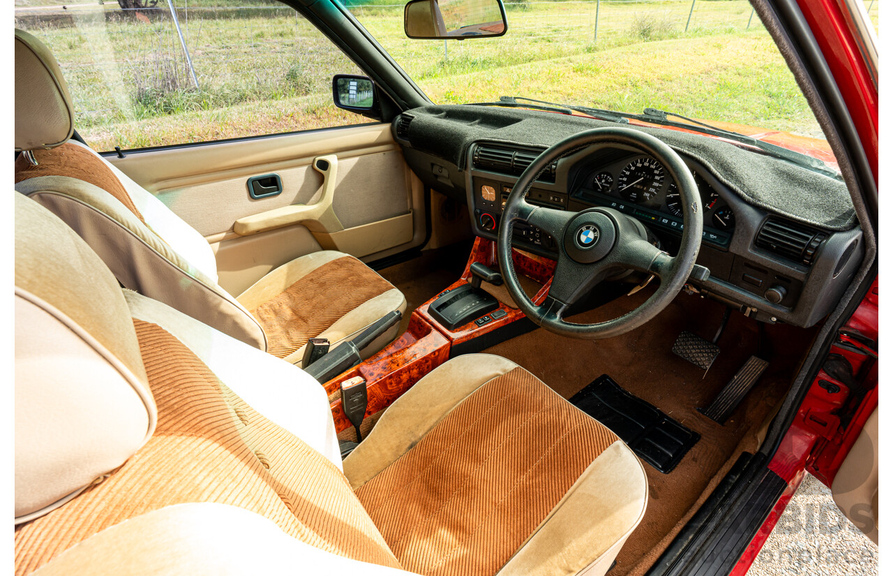 9/1988 BMW 320i E30 2d Coupe Zinoberrot (Vermillion) Red 2.0L