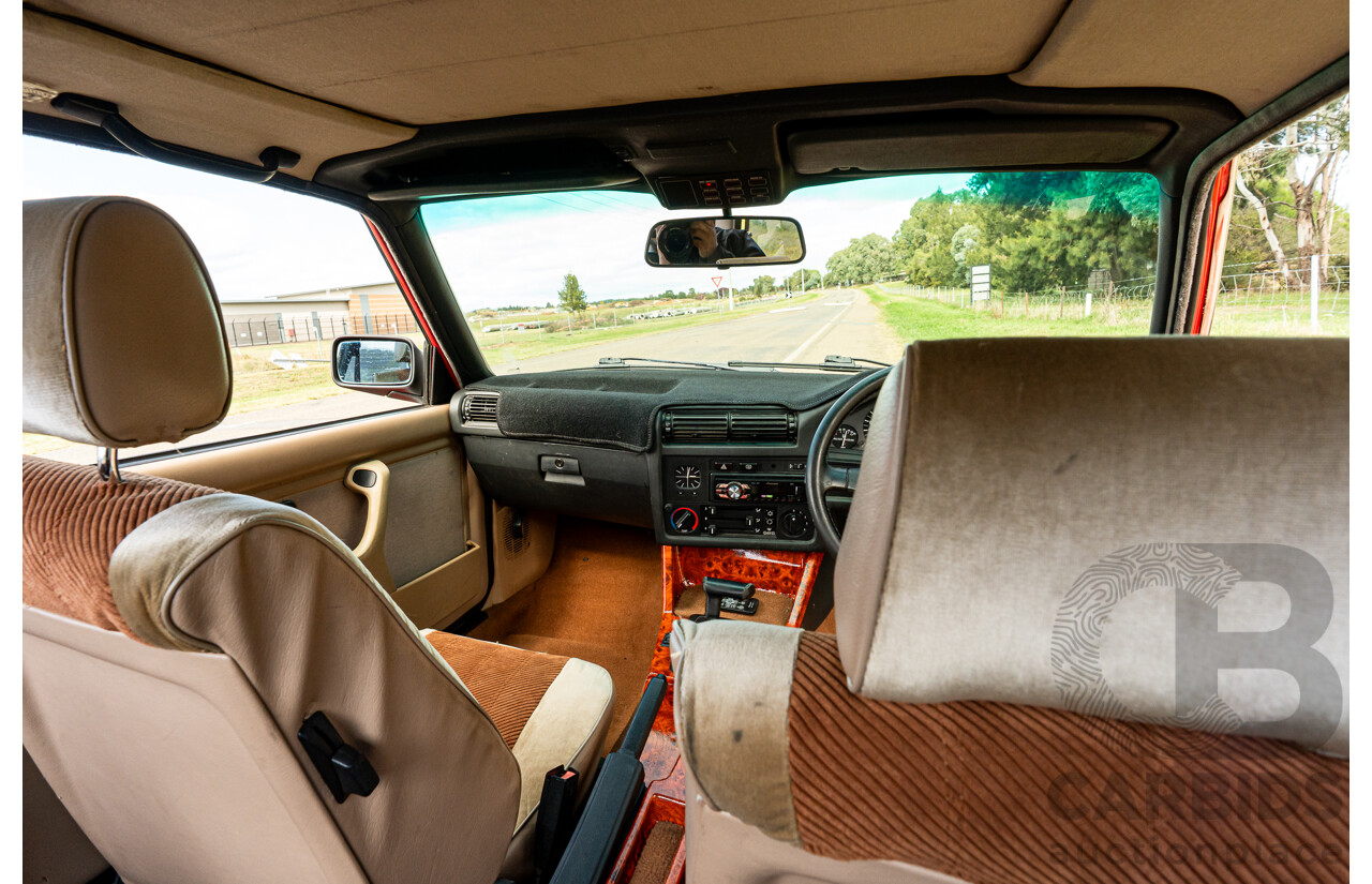 9/1988 BMW 320i E30 2d Coupe Zinoberrot (Vermillion) Red 2.0L