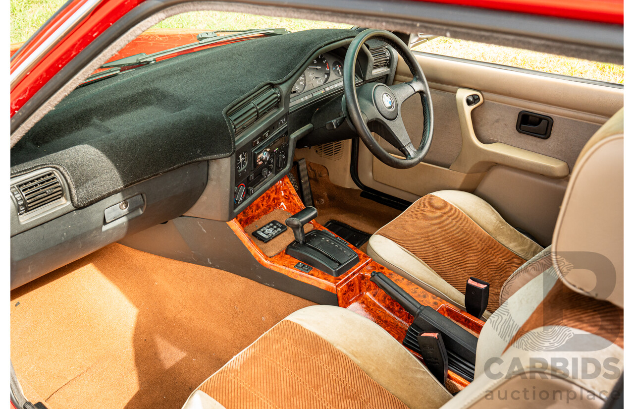 9/1988 BMW 320i E30 2d Coupe Zinoberrot (Vermillion) Red 2.0L