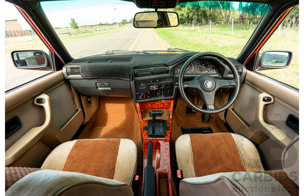 9/1988 BMW 320i E30 2d Coupe Zinoberrot (Vermillion) Red 2.0L