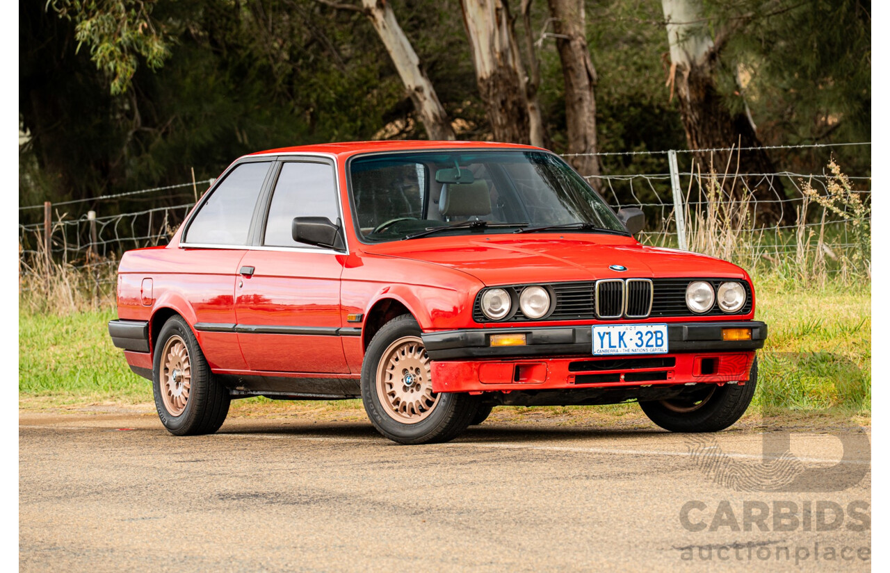 9/1988 BMW 320i E30 2d Coupe Zinoberrot (Vermillion) Red 2.0L