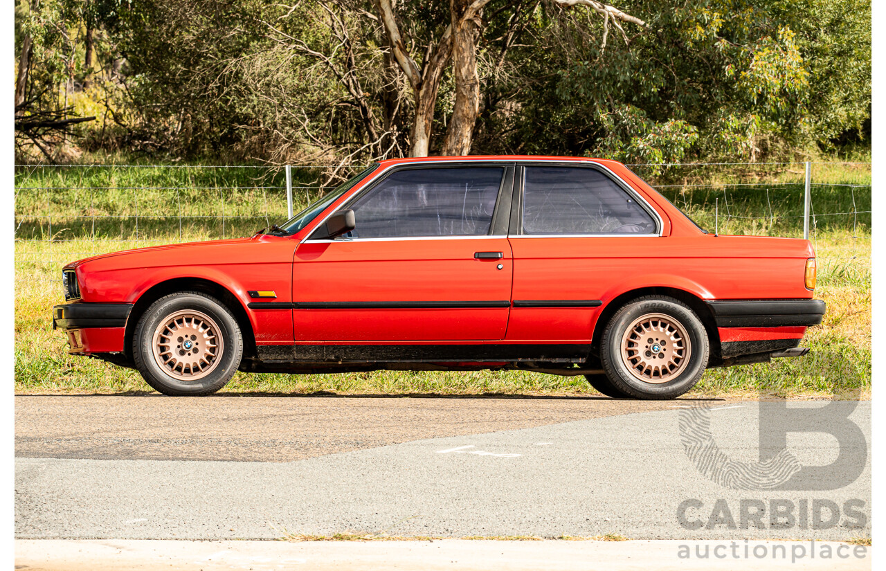 9/1988 BMW 320i E30 2d Coupe Zinoberrot (Vermillion) Red 2.0L