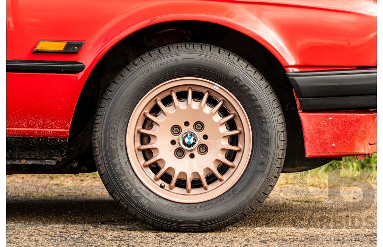 9/1988 BMW 320i E30 2d Coupe Zinoberrot (Vermillion) Red 2.0L