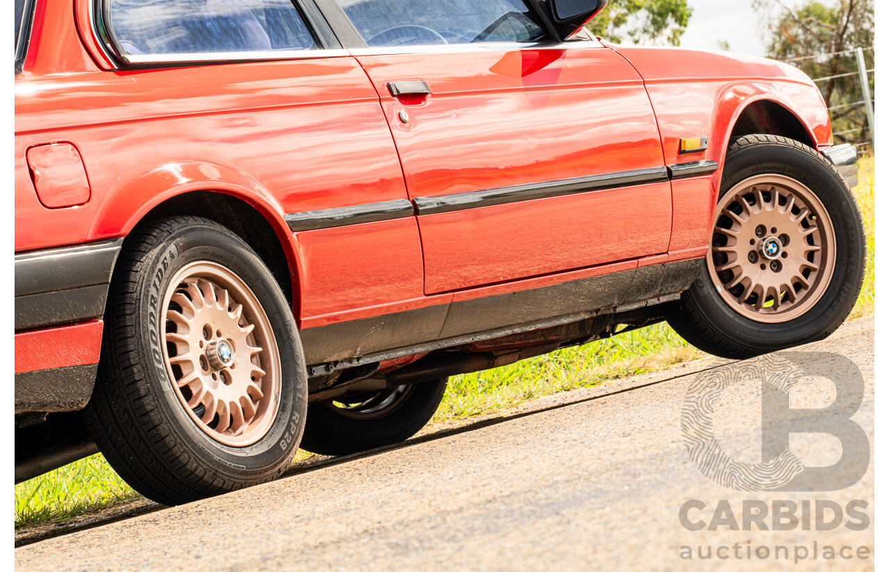 9/1988 BMW 320i E30 2d Coupe Zinoberrot (Vermillion) Red 2.0L