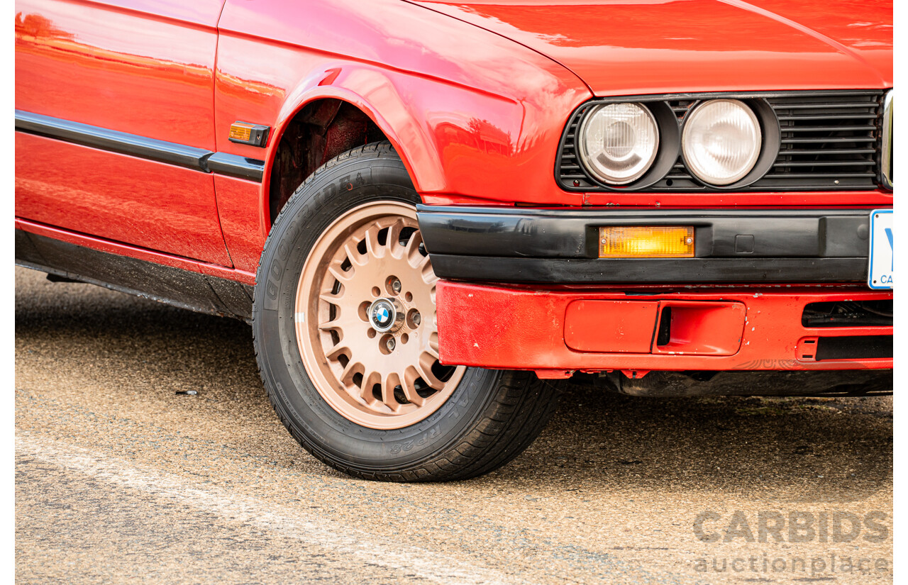 9/1988 BMW 320i E30 2d Coupe Zinoberrot (Vermillion) Red 2.0L