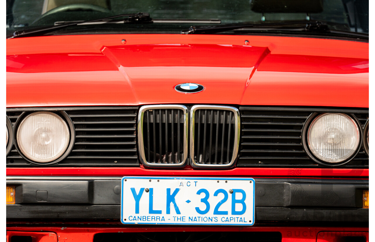 9/1988 BMW 320i E30 2d Coupe Zinoberrot (Vermillion) Red 2.0L
