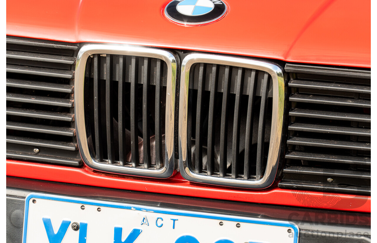 9/1988 BMW 320i E30 2d Coupe Zinoberrot (Vermillion) Red 2.0L