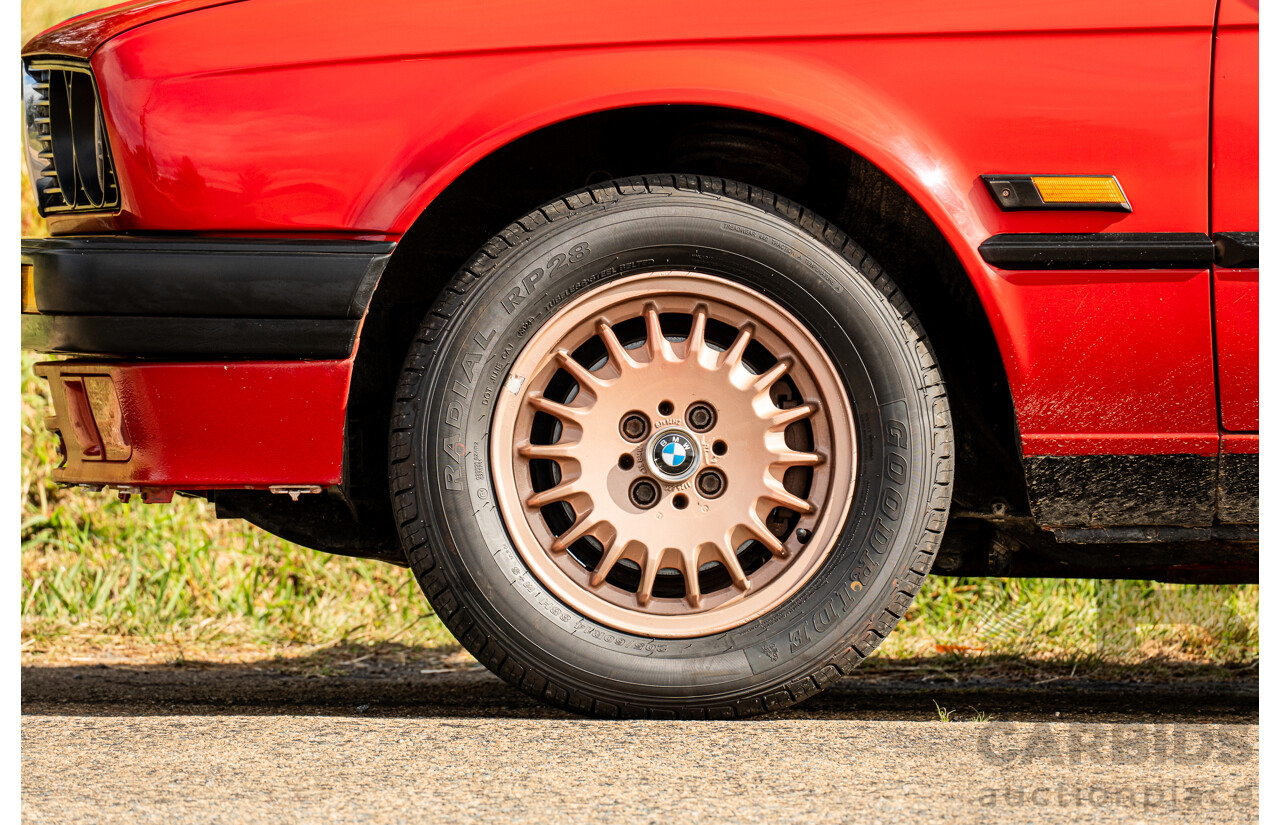 9/1988 BMW 320i E30 2d Coupe Zinoberrot (Vermillion) Red 2.0L
