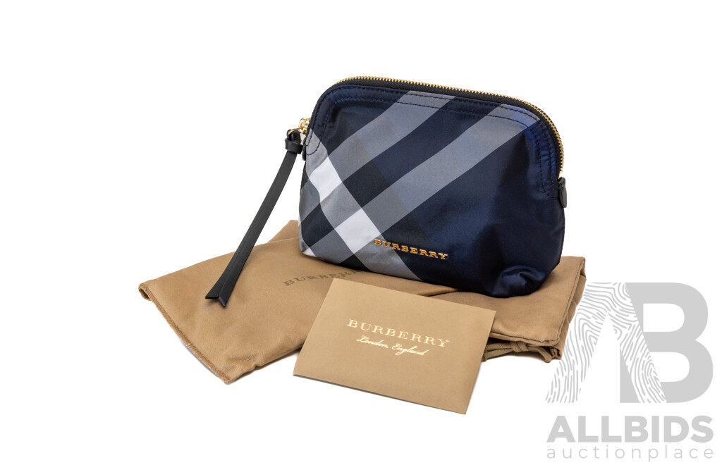 Burberry Nova Check Nylon Pouch with Dust Bag