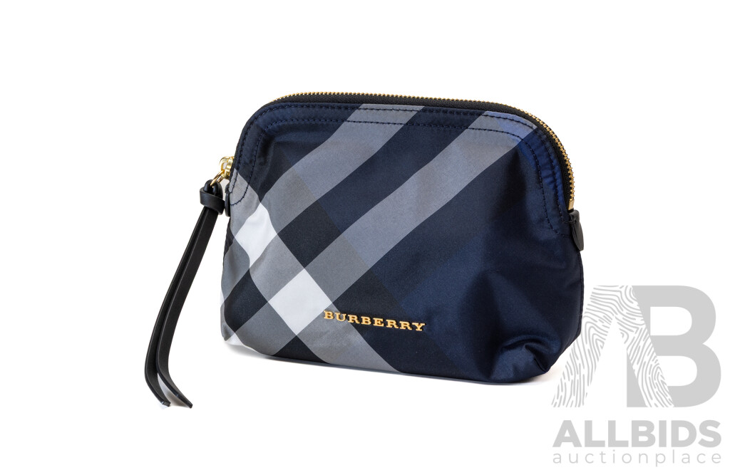 Burberry Nova Check Nylon Pouch with Dust Bag