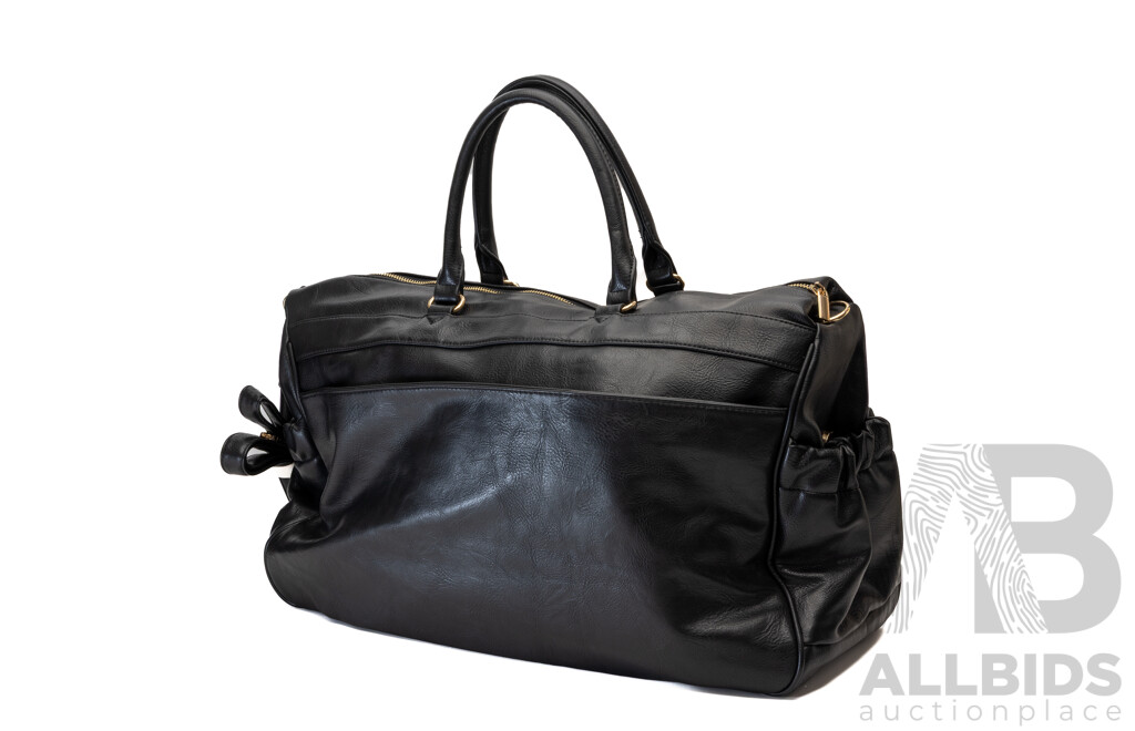 TOSCA Travel Goods Black Carry All Tote Bag with Crossbody Strap, TH035