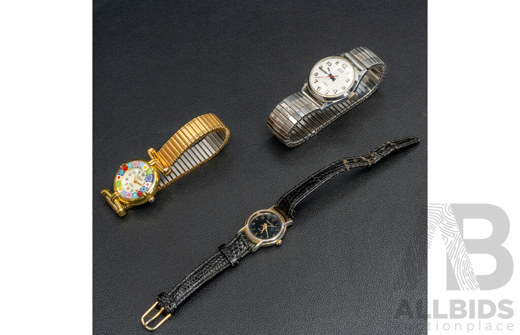 Datum Datex, Tropy & La Muttina Murano Glass Vintage Watches