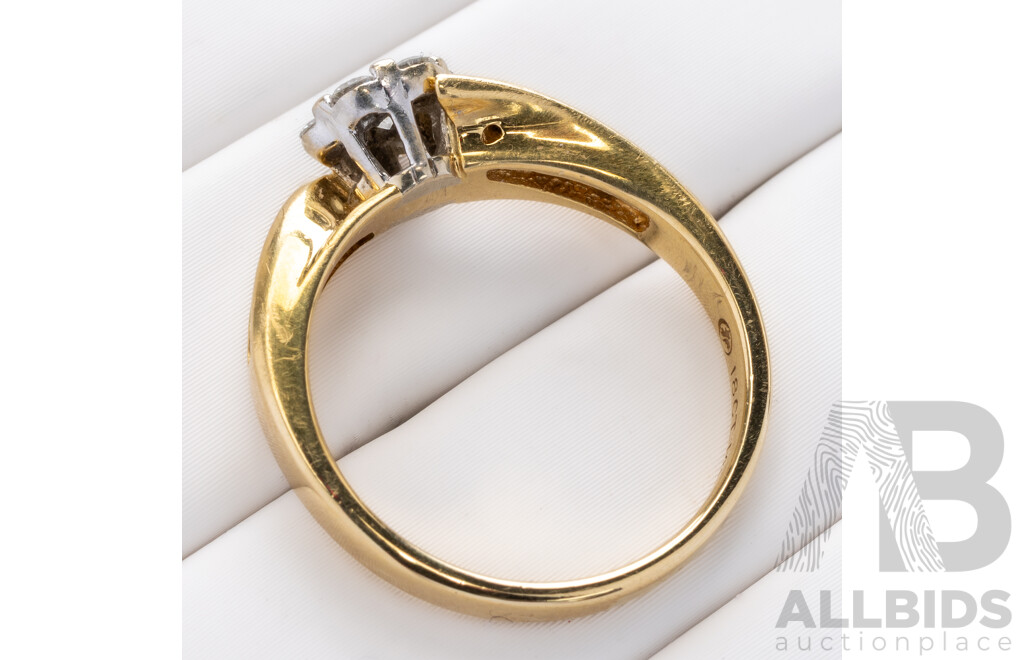 18ct Michael Hill Diamond Cluster Ring, TDW 0.50ct, Size M, 4.43 Grams