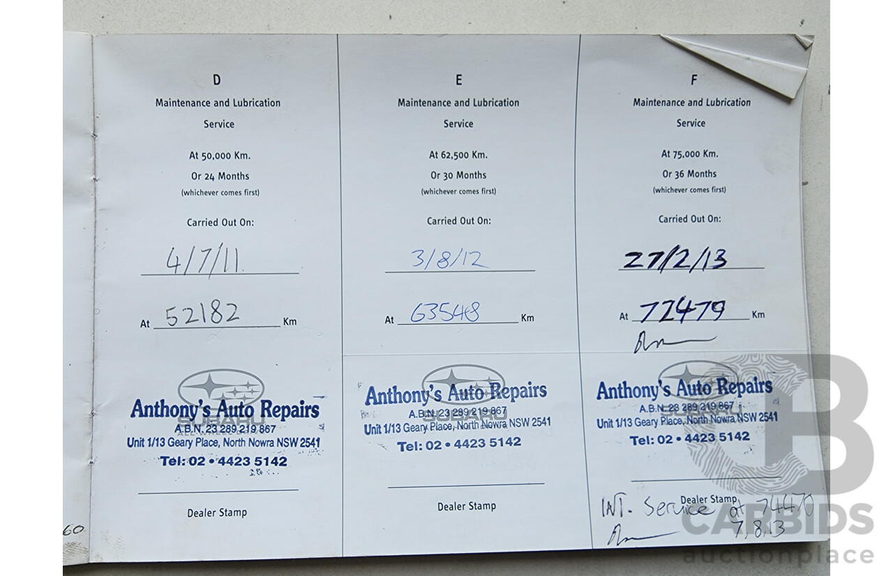 7/2006 Subaru Forester X MY06 4d Wagon Blue 2.5L