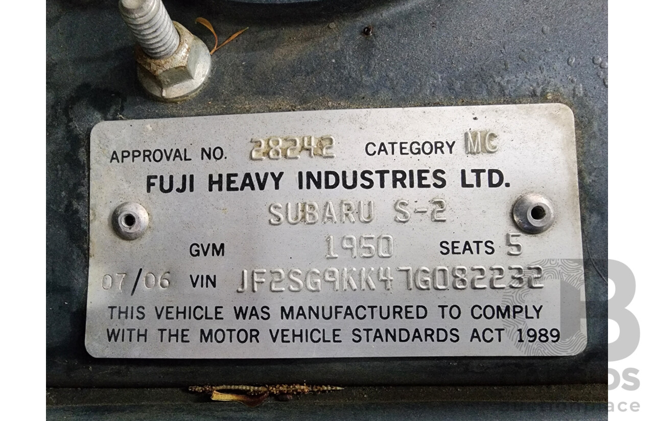 7/2006 Subaru Forester X MY06 4d Wagon Blue 2.5L