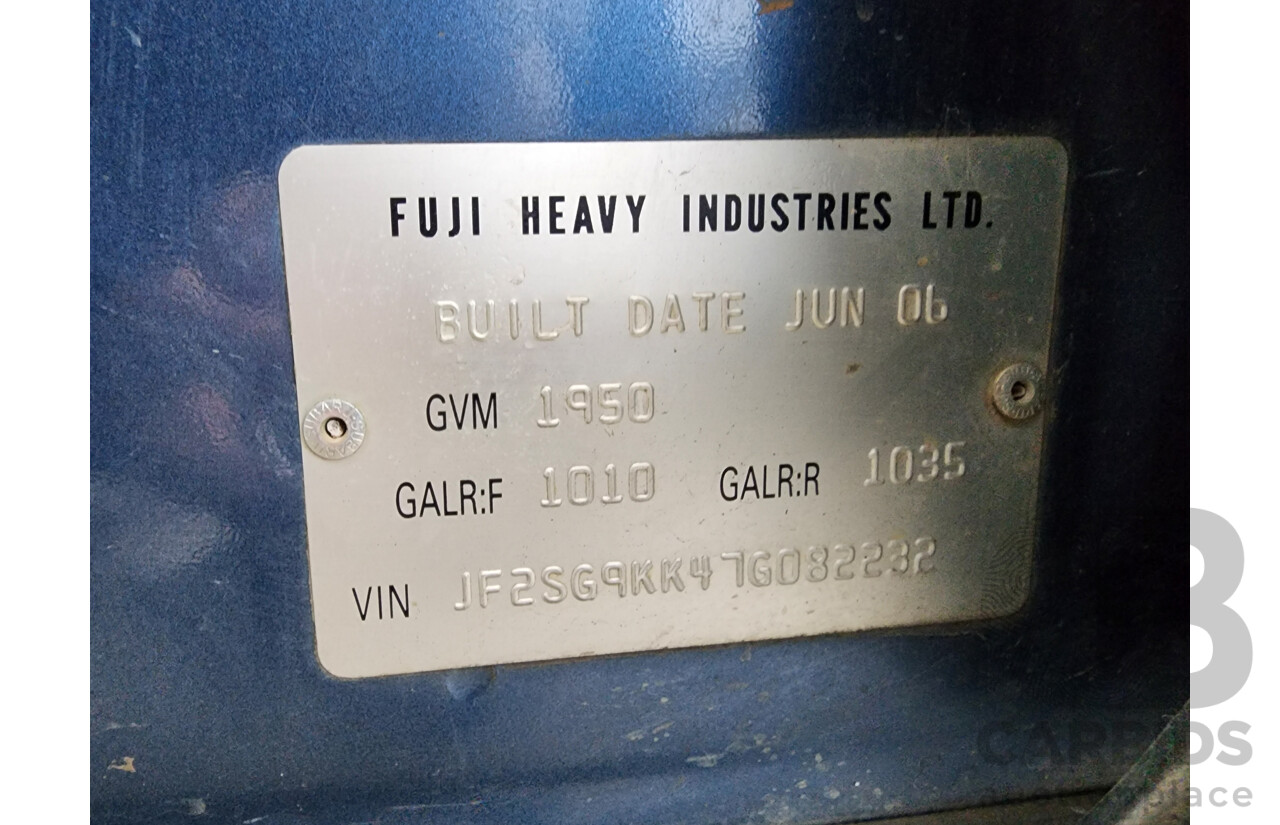 7/2006 Subaru Forester X MY06 4d Wagon Blue 2.5L