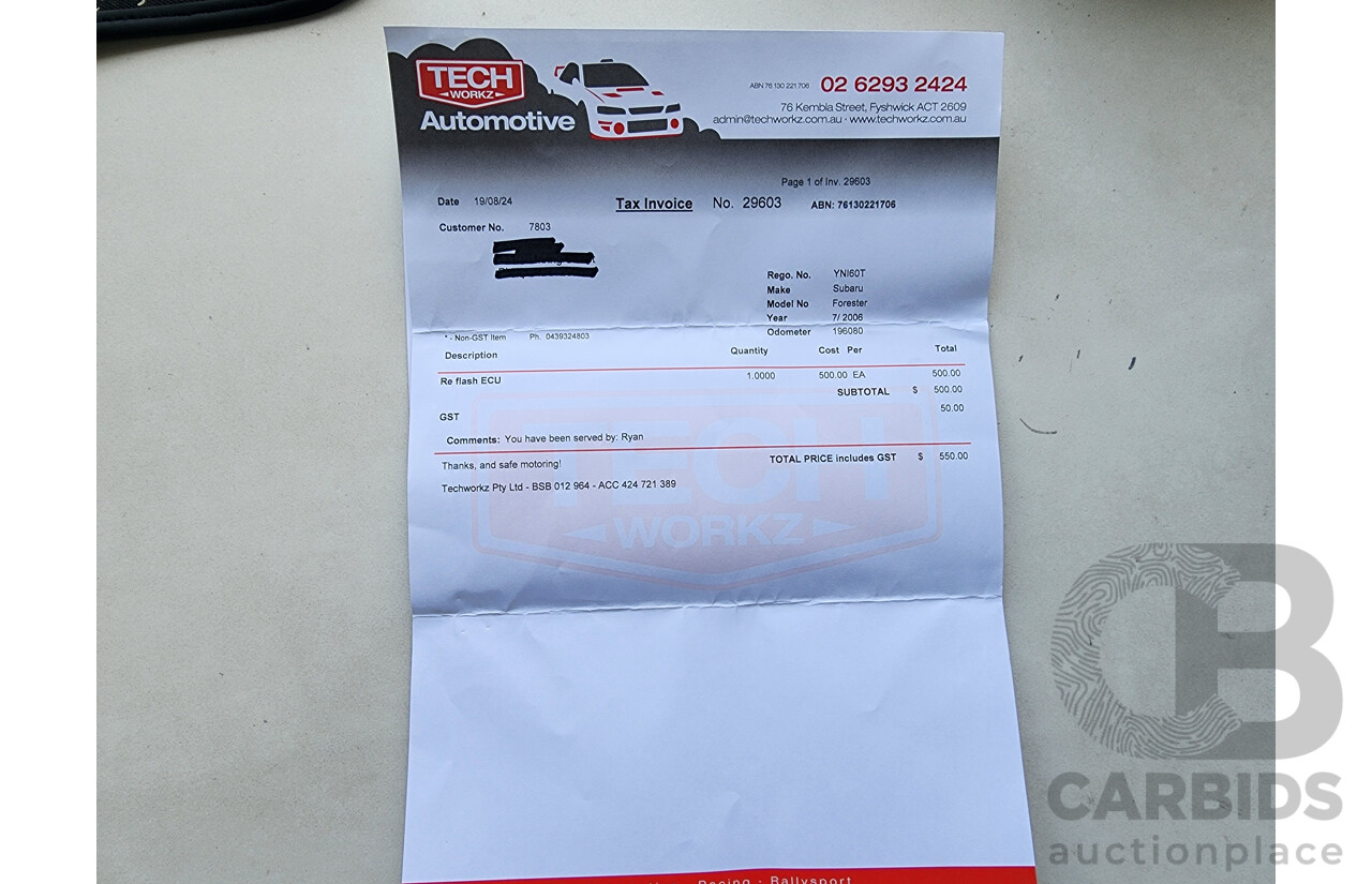 7/2006 Subaru Forester X MY06 4d Wagon Blue 2.5L