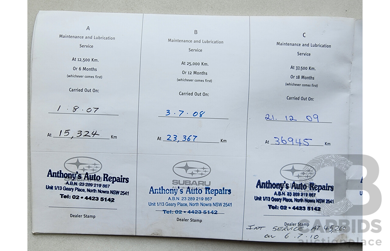 7/2006 Subaru Forester X MY06 4d Wagon Blue 2.5L